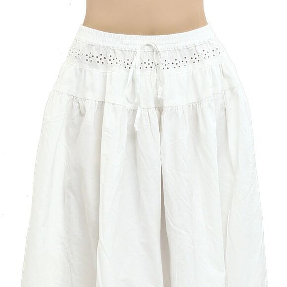 Free People Gesibelle Maxi Skirt Floral Eyelet Embroidered Cotton S NEW 281840 - Picture 6 of 7